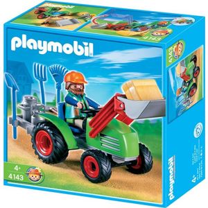 UNIVERS MINIATURE Playmobil - Agriculteur avec tracteur 4143 - La fe
