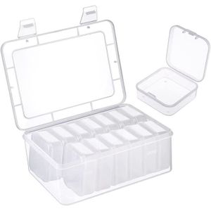 8 Pièces Petite Boîte de Rangement Plastique avec Couvercle 93 x 66 x 32mm  Mini Conteneur Rectangulaires de Stockage [363] - Cdiscount Maison