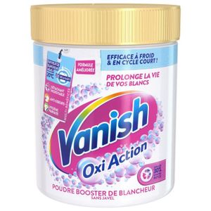 DÉTACHANT TEXTILE LOT DE 2 - VANISH - Oxi Action Poudre Booster De Blancheur Détachant Textile - pot de 470 g