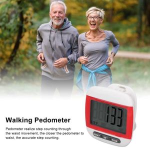 ALTIMÈTRE SHO® Podomètre Compteur de calories Portable Distance Calorie Step Counter avec Clip pour l'exercice du matin rouge 119186
