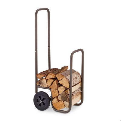 Relaxdays Range-bûches sur roues, pivotant à 360°, jusqu’à 60 kg Relaxdays Range-bûches sur roues, pivotant à 360°, jusqu’à 60 kg