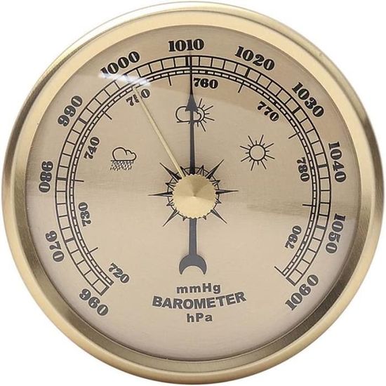 Baromètre - Hygromètre - Thermomètre 3 en 1 - Mural - Couleur Or - Très  Pratique - Stations météo (9736612)