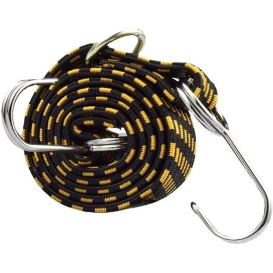 4 Pièces Corde à Cliquet Avec Crochet 1/8 Pouces - 4m - Noires - Pour Lampe Plante Et Jardinage