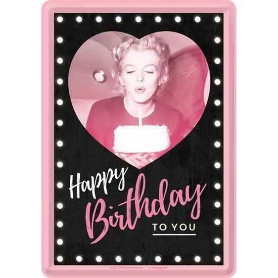 Plaque En Metal 14 X 10 Cm Happy Birthday To You Avec Marylin Monroe Cdiscount Maison Plaque En Metal 14 X 10 Cm Happy Birthday To You Avec Marylin Monroe Cdiscount Maison