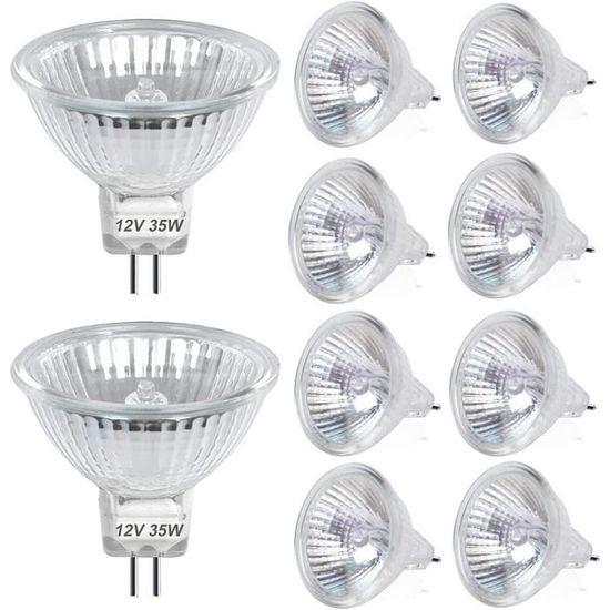 Ampoule Halogene GU5.3 50W 12V, 680lm Blanc Chaud 2700K Dimmable, Ampoule Spot Halogène MR16, Pack De 6