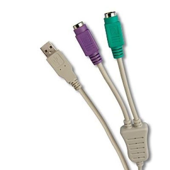 CABLING® Cable adaptateur pour clavier et souris PS2 vers USB male