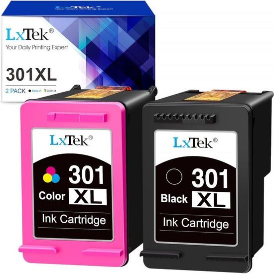 Cartouche D'Encre Noire HP 301 – Compatible Imprimante HP Envy 5532, Garantie 1 An