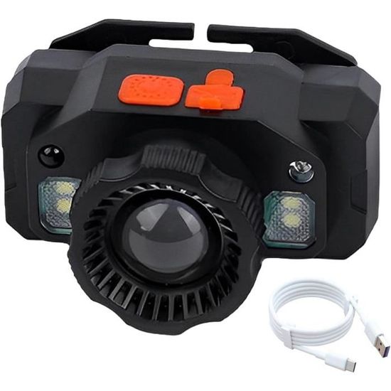 Exportateur de lampes frontales LED rechargeables - 5 modes d'éclairage, lampe frontale pour la chasse, la pêche, lampe frontale étanche pour le camping