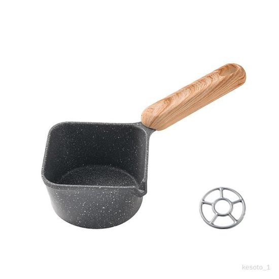 Casserole à Lait Antiadhésive 16cm - Design Marbre - Sans PFOA/PFAS - Compatible Induction - Idéale Pour Lait & Sauces