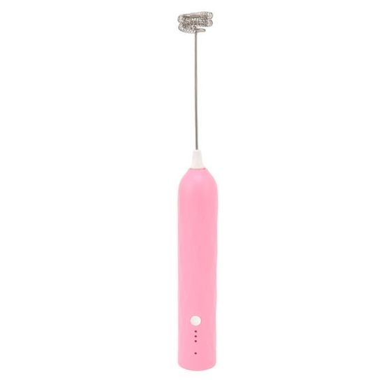 Mélangeur De Boissons électrique Portable - Batteur à œufs Mini Multifonction - Pour Mousse, Milk-shake, Cocktails - USB Rechargeable - Abricot - 3