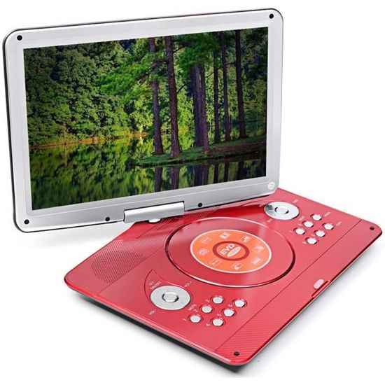 Lecteur DVD Portable Rechargeable 16 Pouces 270° Rotation avec Télécommande