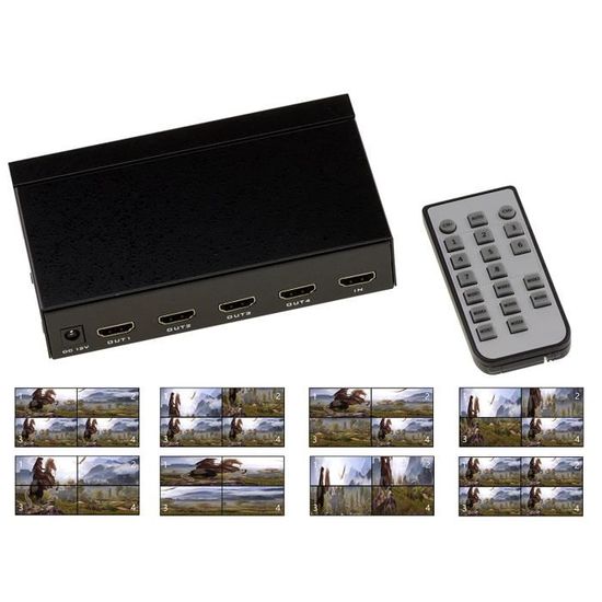 SCALER POUR MUR D'ÉCRANS HDMI® 9 PORTS - - French