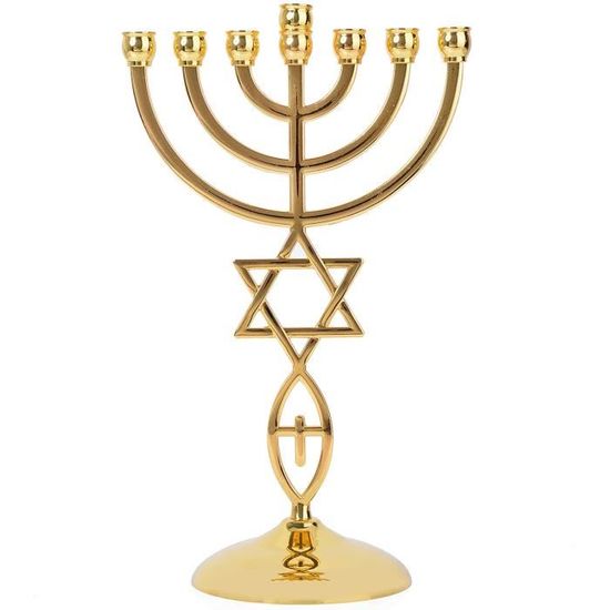 Candelabre Limics24 Menorah 7 Branche Étoile David Chandelier Juif Hauteur Cdiscount Maison