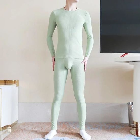 Ensemble Sous-vêtement Thermique Homme Coton - Haut Et Pantalon Long - Neuf Avec étiquettes