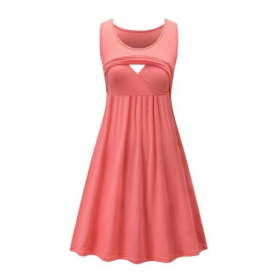 Sosolism Robe D'allaitement Pour Femme - Jupe D'allaitement D