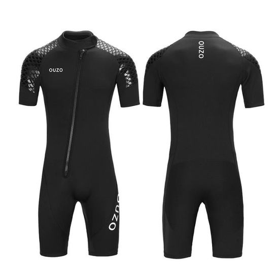 Top De Combinaison Néoprène 1,5 Mm Homme - Manches Courtes, Zip Avant, Pour Surf, Plongée Et Sports Nautiques