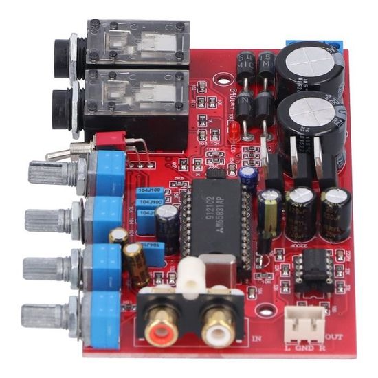 Carte Préampli Microphone Dynamique Stereo AD828 - Alimentation 3.8V-15V - Pour Enregistrement