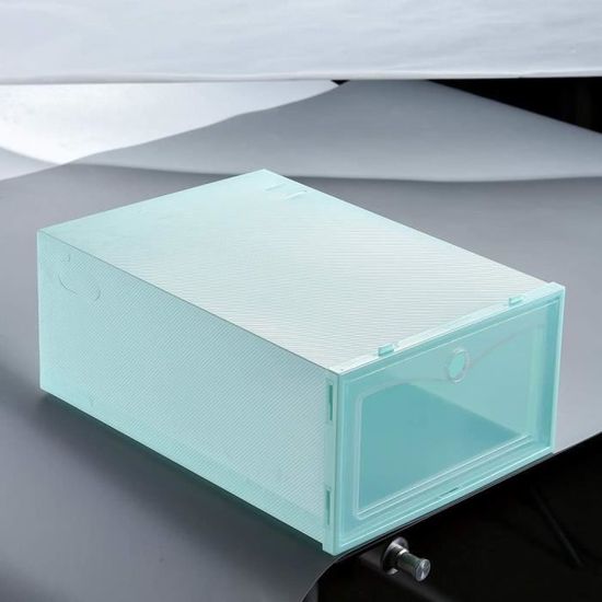 New Foldable Clear Shoes Storage Box Plastic Stackable Shoe Organizer ...