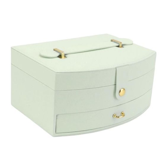 Set De 2 Plateaux à Bijoux En PU – Rangement Catchall 2 Tailles, Vert