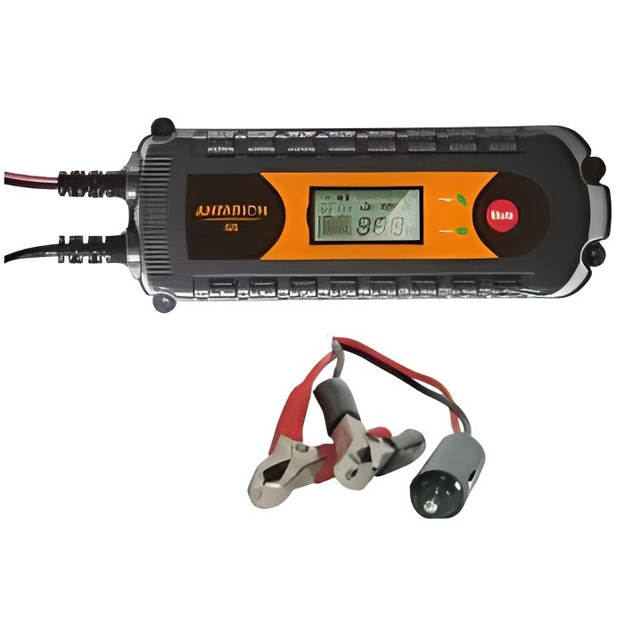 ANTARION - Chargeur de batterie intelligent Compatible Lithium, Gel, AGM et Acide