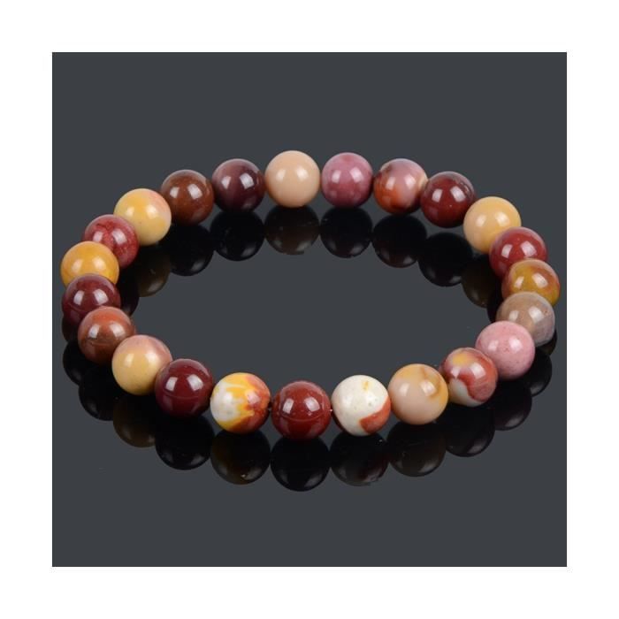 Bracelet Lithothérapie en Jaspe multicolore - Sérénité, tranquillité et confiance Multicolore