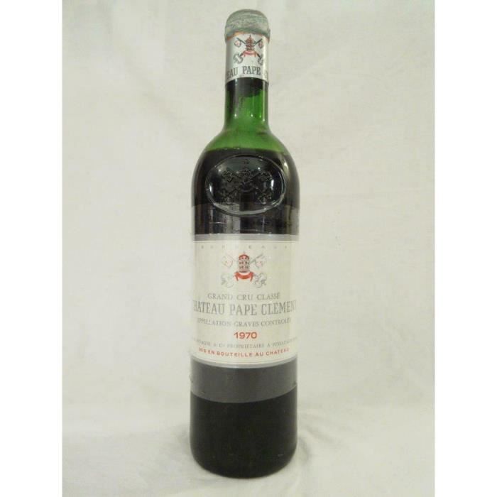 pessac-léognan château pape clément grand cru classé (capsule abîmée) rouge 1970 - bordeaux france