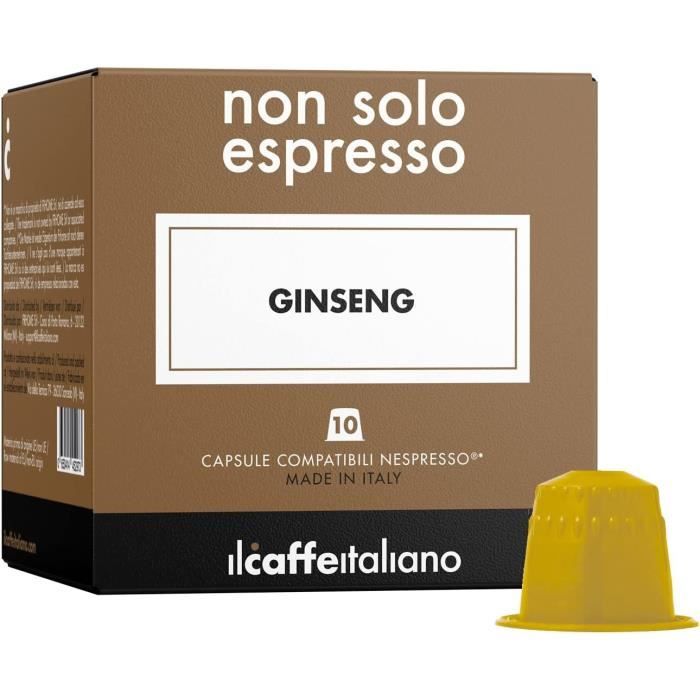 80 Capsules de Soluble Ginseng compatibles avec machines Nespresso - Nespresso 80 x Dosettes - Il Caffè Italiano