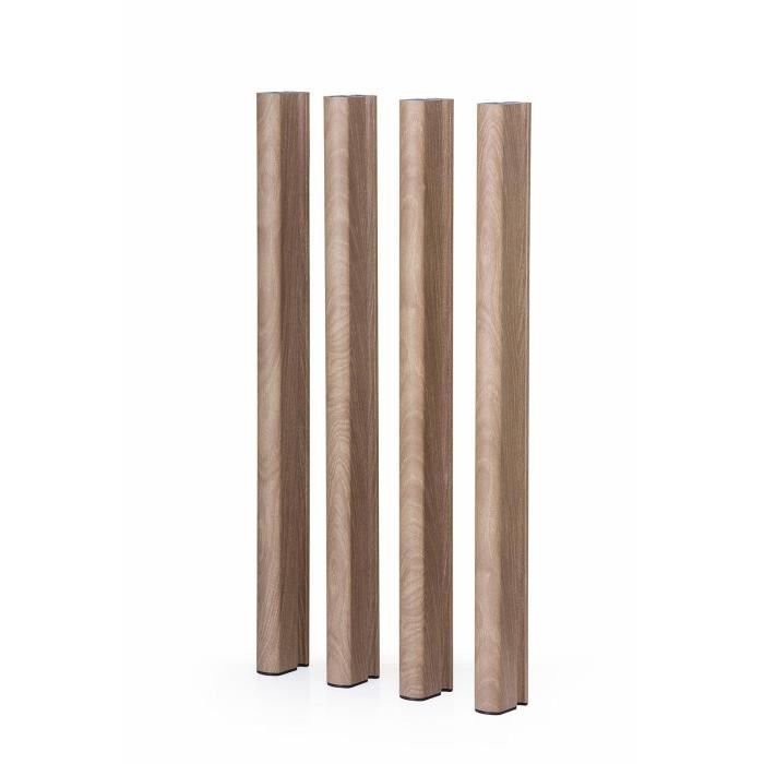 Pieds en aluminium couleur bois 95 H Mediterraneo