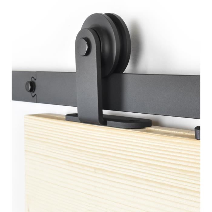 Barnwoodweb Système de porte coulissante Dessus 200cm Ferrure de porte coulissante Desus Ensemble complet pour une porte coulissante