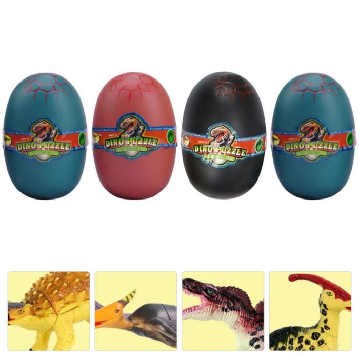 4pcs dinosaure jouets bon oeuf assemblé tôt éducatif jouant drôle figurine miniature - personnage miniature monde miniature