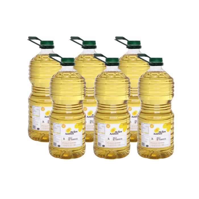 Huile de tournesol 6x3L - HELIOS ANTHOS - SOL - Friture, Cuisson, Assaisonnement -