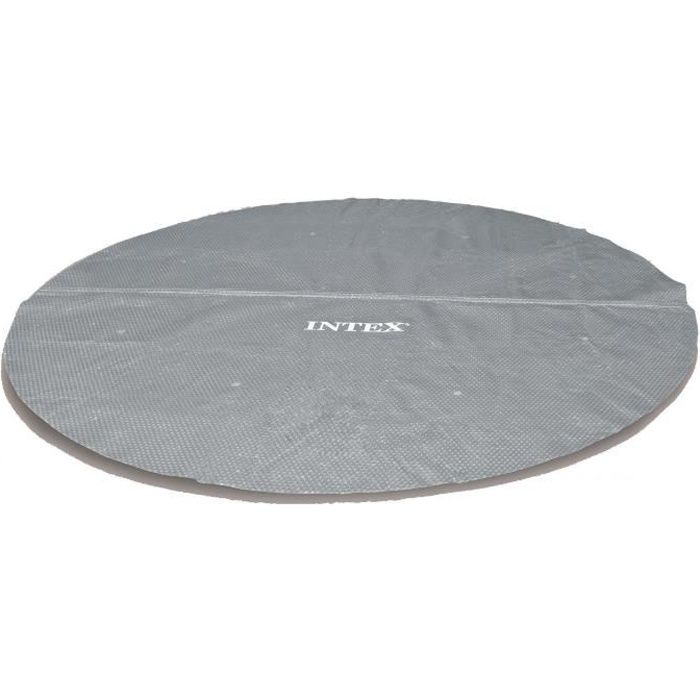 Bâche à bulles renforcée pour piscine - Ronde - Ø 5,49 m - Gris