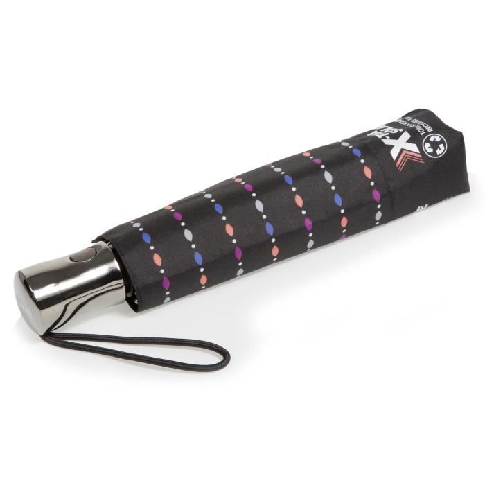 Isotoner Parapluie x-tra solide anti retournements rayure perlée femme