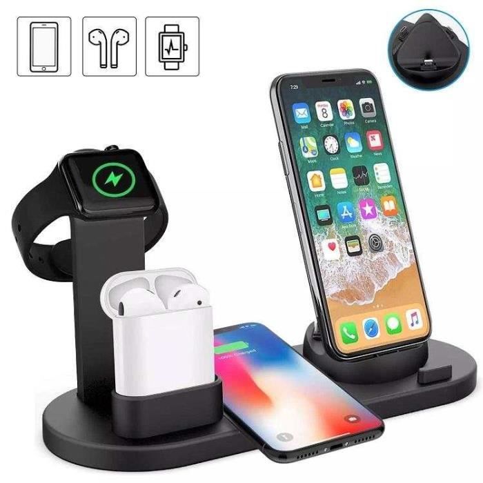 JONNEYTECH Station de Charge pour Apple, 3 en 1 Chargeur Rapide sans Fil pour 5/4/3/2/1 & Airpods Pro/2/1.