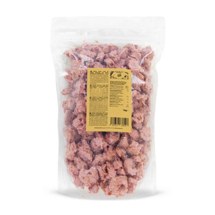 - KoRo Croquants protéinés chocolat blanc et fraises sans sucre ajouté 1 kg - KoRo