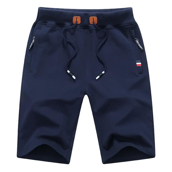 Bermuda Homme XXXL baggy en coton Bermuda de grande taille Short à cordon