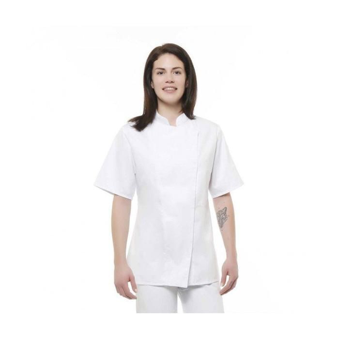Veste de cuisine femme CLAFOUTIS MC Blanche
