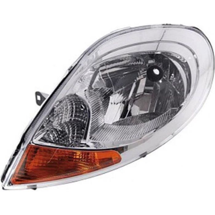 Phare Optique avant gauche RENAULT TRAFIC II phase 2, 2006-2014, H4, feu clignotant orange