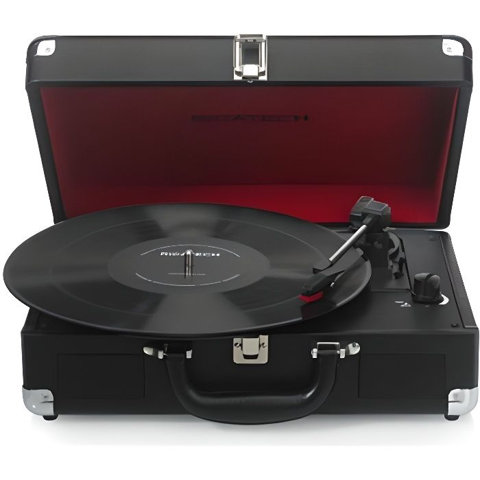 TOURNE DISQUE VALISE VINTAGE NOIR RICATECH