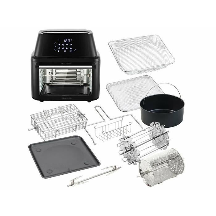 Friteuse numérique XXXL à air chaud & four chaleur tournante avec accessoires