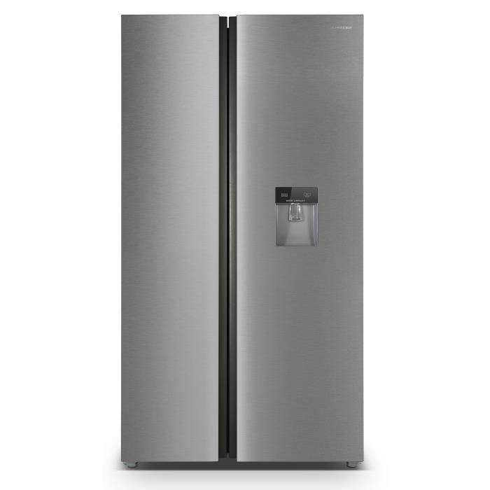 SCHNEIDER - SCSBS615WDNFX - Réfrigérateur américain - 631L (396+235) - No frost - Distributeur d'eau fraîche - 5 clayettes - Inox