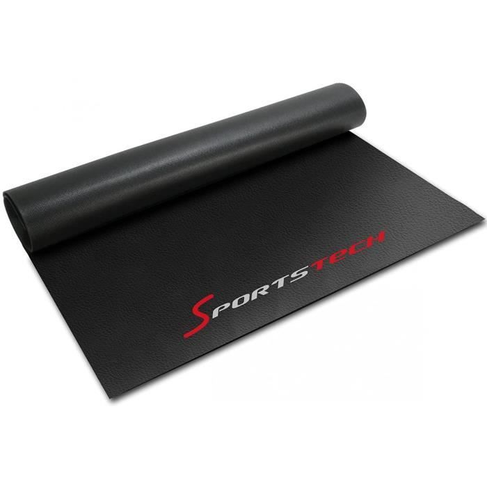 Tapis de sol pour vélo d'exercice physique de 4-6 mm- tapis multifonction sport, protecteur de plancher, tapis de fitness noir