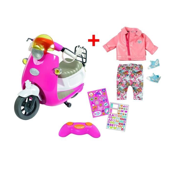 Set Scooter City RC de BABY born avec Combi scooter Deluxe