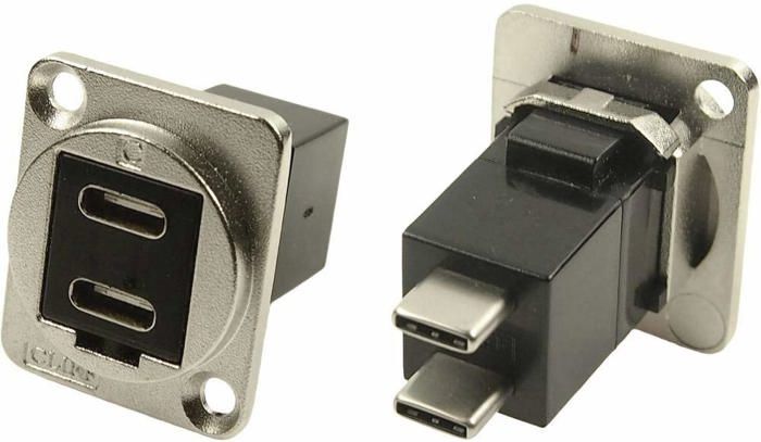 Boitier de connecteur Cliff Adaptateur USB-C® femelle vers USB-C® mâle CP30212M 1 pc(s)