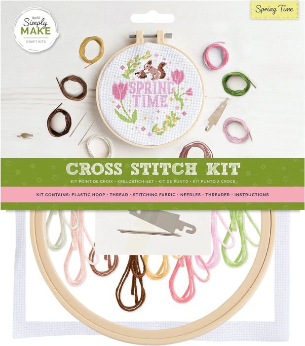 Kit Point De Croix 14CT Fleurs Dans Un Vase 50x70 Cm | Tissu Pré-imprimé, Fil Inclus – Pour Adultes Débutants, DIY