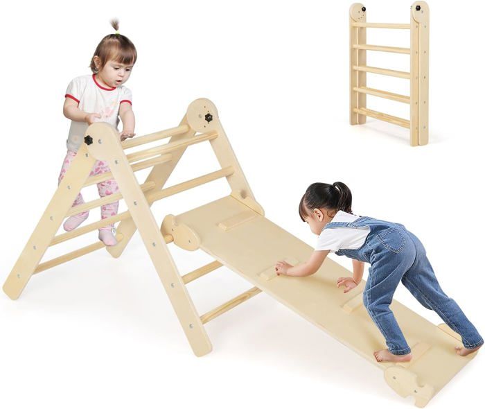 Test du triangle d'escalade montessori Goplus : jouet multicolore pour enfants Test du triangle d'escalade montessori Goplus : jouet multicolore pour enfants