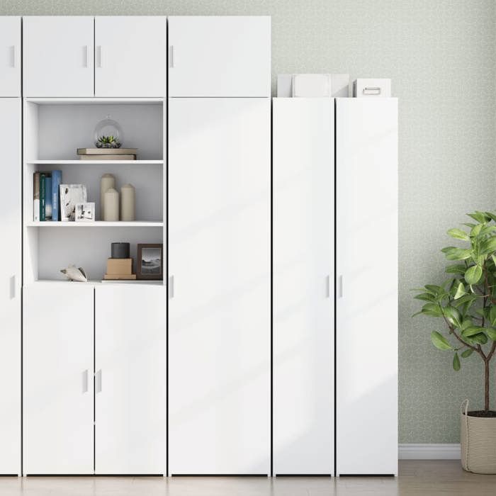 vidaXL Armoire de rangement mince blanc 50x425x225 cm armoire de rangement de salle de bain unité de rangement de salle 3281301