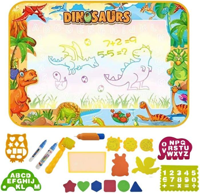 Tapis de Dessin - Aqua - 80 x 60 cm - Réutilisable - Cadeau Enfant Tapis de Dessin - Aqua - 80 x 60 cm - Réutilisable - Cadeau Enfant