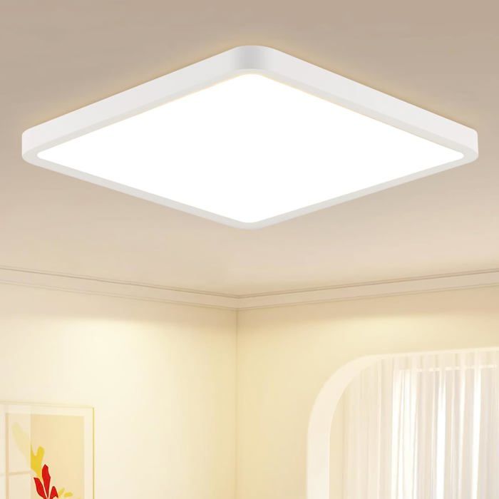Plafonnier LED Plat 48W 4800 Lm - étanche IP44 Pour Salle De Bain, Cuisine, Salon