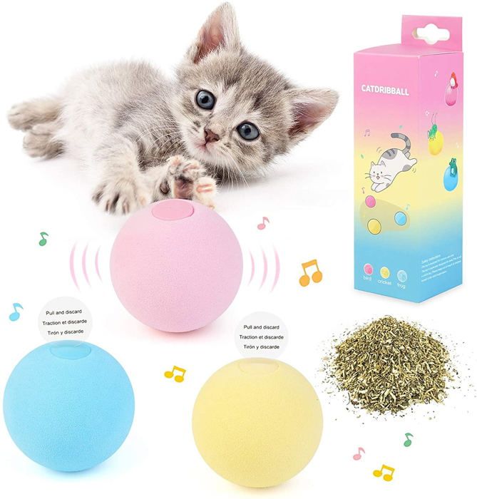Comparer les prix de Balle de jouet pour chat - Jouets interactifs pour chats d'intérieur Jouets rechargeables à l'herbe à chat pour chats Chaton Pet